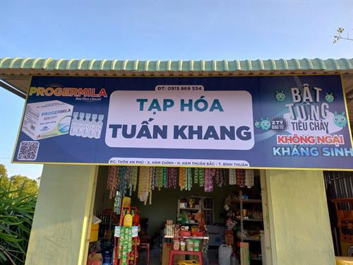 Thiết kế thi công bảng hiệu quảng cáo Hàm Thuận Bắc - Tạp hóa Tuấn Khang